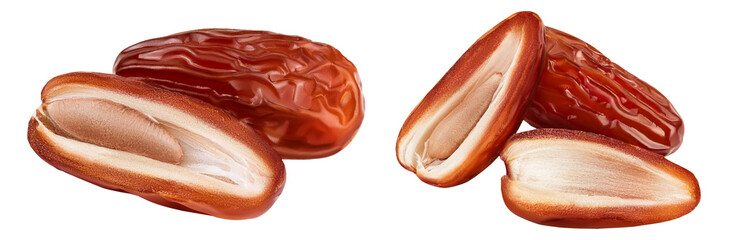 Dates isolated on white background with  full depth of field.