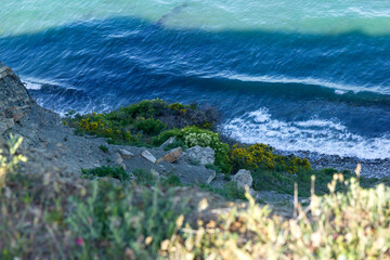 The steep coast of the Black Sea at Cape Emine
