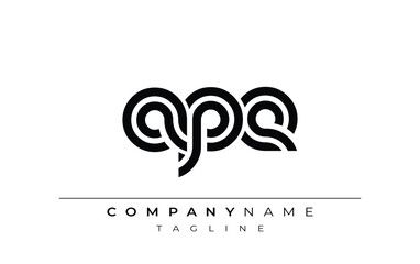 Fototapeta premium APE Creative Unique Modern Letter Logo Design. Stylized logo featuring a unique letter design, presenting abstract minimalist aesthetics and modern appeal.