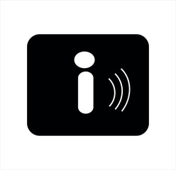 Information vector icons isolated on white background. Black and blue information icon. Information, info simple vector icon.