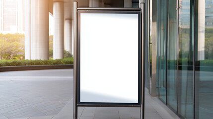 Outdoor Flyer Display Mockup with a sturdy frame and blank space, modern and professional design