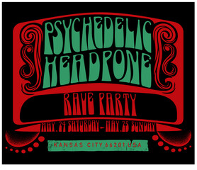Psychedelic Poster Set. Happy Halloween Party, Event Placards, Invitations. Vector Templates for Halloween Covers, Illustrations, Posters. October 31 Colorful Abstract Objects