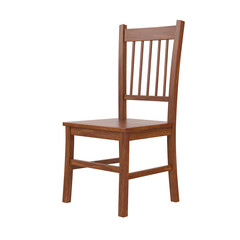 Wood Chair isolated on transparent background