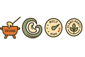 Icons of fondue plants depict a pot, wave, dial, and badge