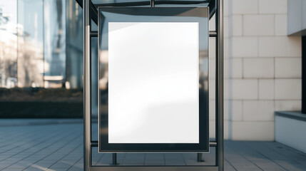 Outdoor Flyer Display Mockup in a sleek frame with blank space, modern and stylish design