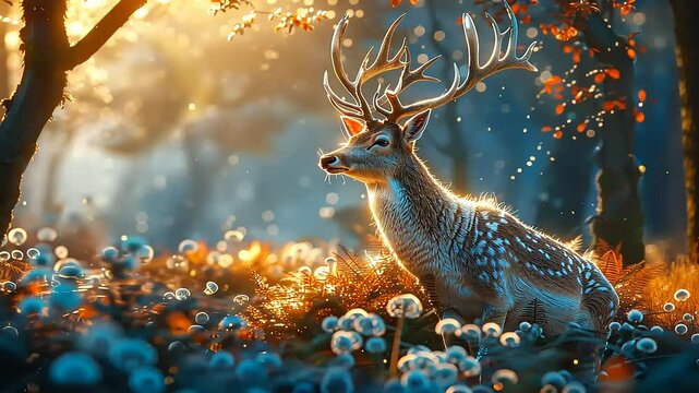 deer in the woods