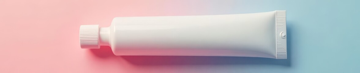 Fototapeta premium Empty, squeezable toothpaste tube, ready for mockup , studio, cosmetic