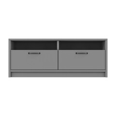 Gray cabinet isolated on transparent background