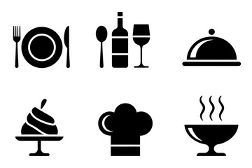 Restaurant menu food and drink icons vector design