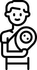 father illustration on a white background    