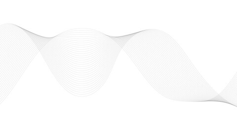 Digital futuristic technology concept banner background. Wave business curve lines on transparent background. Abstract wavy ocean line and future technology, business, voice, sound, music, poster