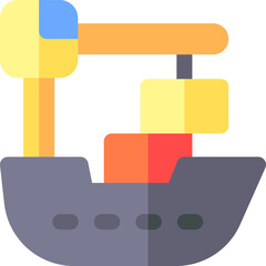 ferry illustration on a white background     