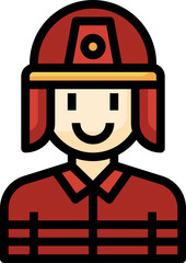 firefighter illustration on a white background     