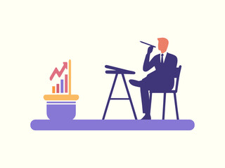 Business Startup Concept. A minimal Creative Business Growth Idea