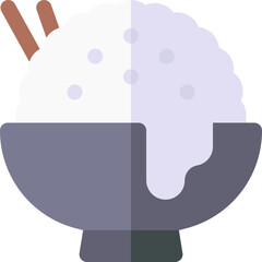 fried rice illustration on a white background     