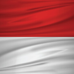 Obraz premium waving national flag of indonesia