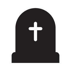 Fototapeta premium Tombstone icon. Rip grave icon.