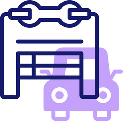 garage illustration on a white background     