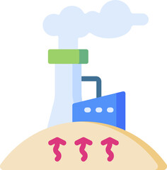 geothermal energy illustration on a white background     