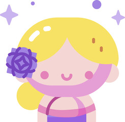 girl illustration on a white background     