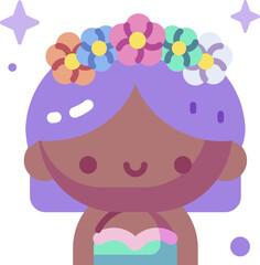 girl illustration on a white background    