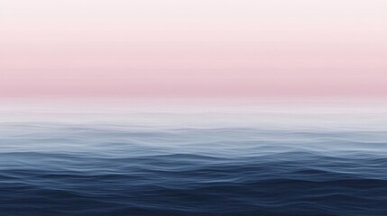 Obraz premium Serene, tranquil, muted colors ocean landscape view.