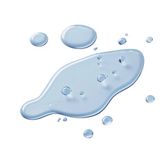 Collection of clear liquid droplets scattered on a dark surface