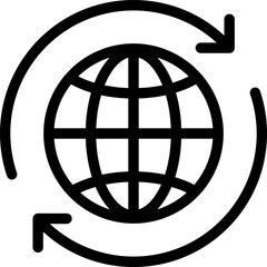 globe illustration on a white background     