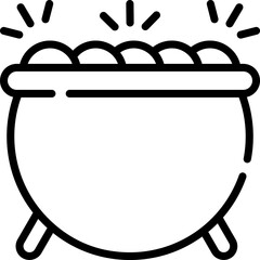 gold pot illustration on a white background     