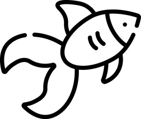 goldfish illustration on a white background     