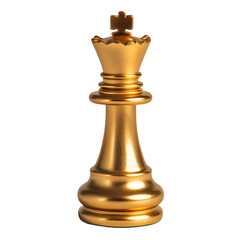 Golden Chess Queen Piece Game Strategy Leadership