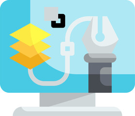 graphic design illustration on a white background    