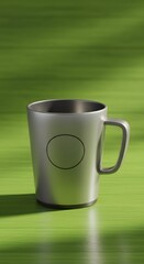 Obraz premium Reusable coffee cup mockup with blank logo space