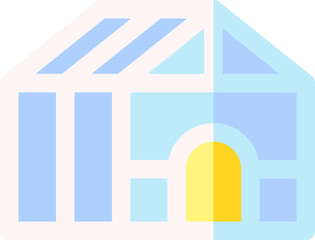 greenhouse illustration on a white background     