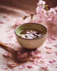 spa still life with rose petals