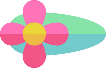 hair clip illustration on a white background     