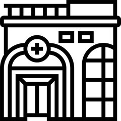 health clinic illustration on a white background     