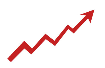 The top arrow is the rise of the business market. The concept of financial economic growth. Economic growth is booming. Economic growth