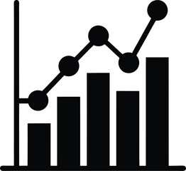 analytics graph black silhouette