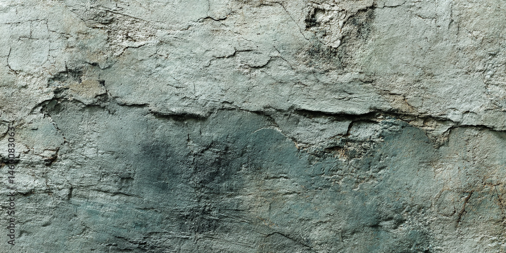 Poster grey stone wall texture, cracked and weathered surface, showing age and texture, ideal for grunge or