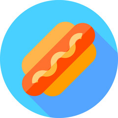 hot dog illustration on a white background     
