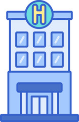hotel illustration on a white background     