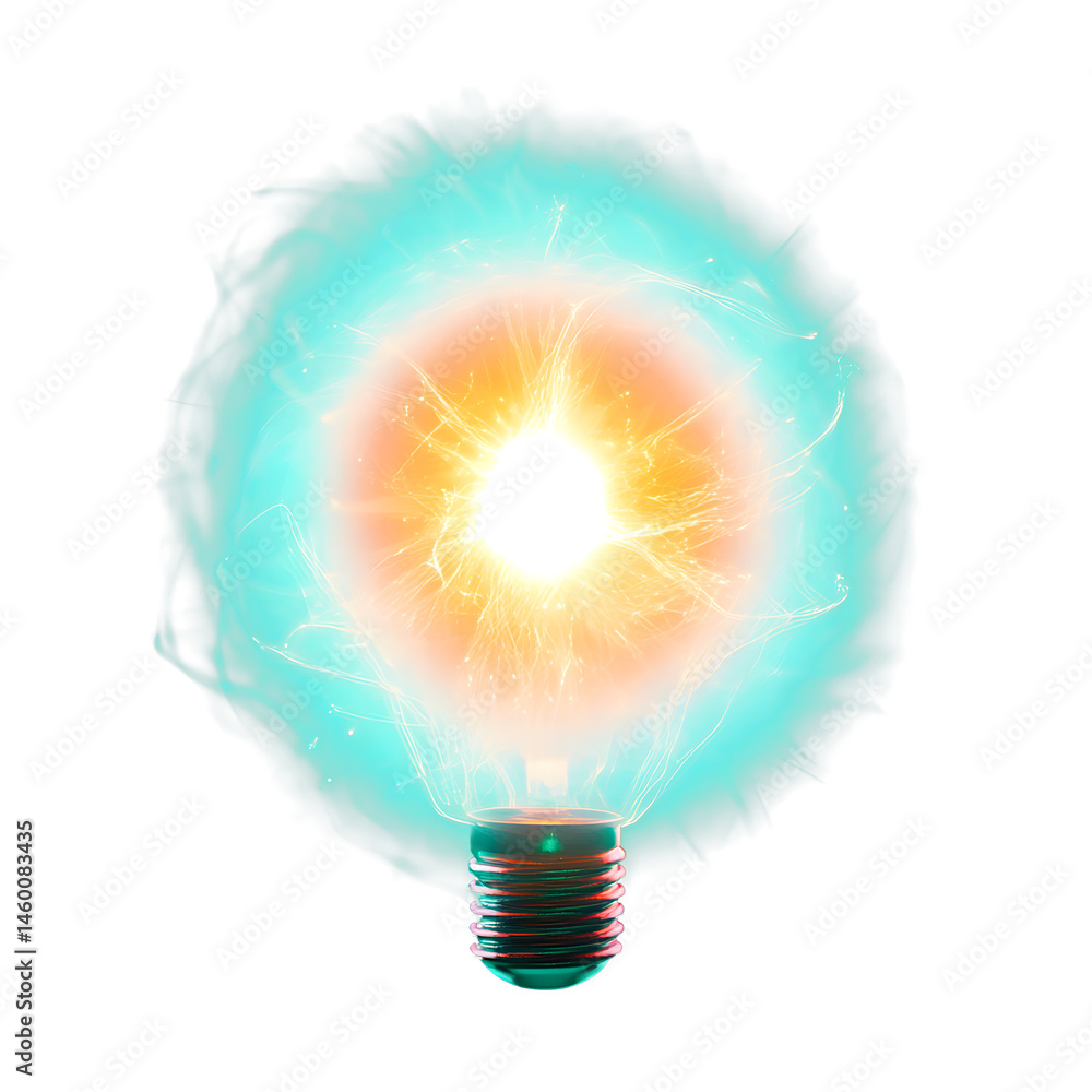Poster flash light effect isolate element.