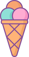 ice cream illustration on a white background    