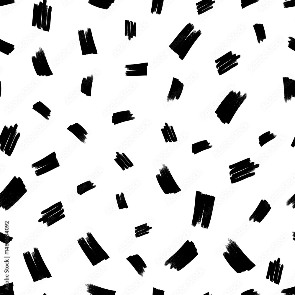 Poster seamless pattern with hand drawn scribble smears
