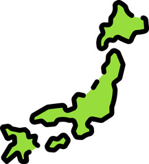 japan illustration on a white background     