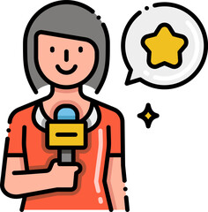 journalist illustration on a white background     