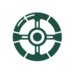 Obraz premium Life Ring Icon in Flat Design for Safety and Rescue 