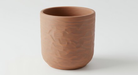 Terracotta colored cup