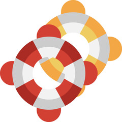 Obraz premium life saver illustration on a white background 